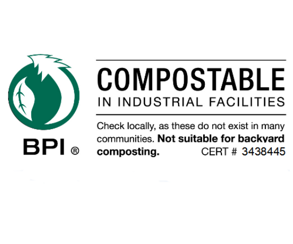 Meets ASTM D6400 standard for compostability